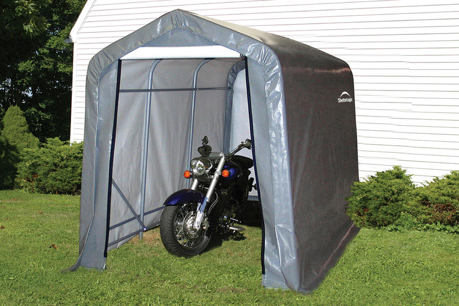 ZELTGARAGE 180/200/300 cm  - Grau, Basics, Kunststoff (180/200/300cm) - Ambia Garden
