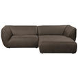 ECKSOFA in Lederlook Graubraun  - Graubraun/Schwarz, KONVENTIONELL, Kunststoff/Textil (278/175cm) - Carryhome