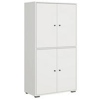 SKOSKÅP  i 70/131/33 cm  - vit/svart, Basics, metall/trämaterial (70/131/33cm) - P & B