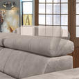 ECKSOFA Beige Velours  - Beige/Schwarz, Design, Textil/Metall (181/267cm) - Carryhome