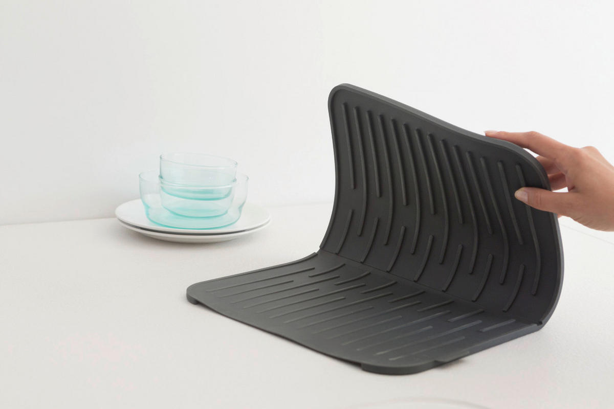 ABTROPFMATTE   - Dunkelgrau, Design, Kunststoff (32,5/43,8/0,9cm) - Brabantia