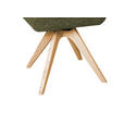 Stuhl drehbar - Eichefarben/Grün, KONVENTIONELL, Holz/Textil (47/89/60cm) - Linea Natura