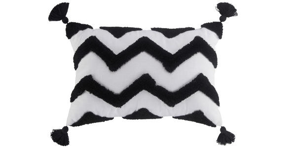 ZIERKISSEN 40/60 cm - Schwarz/Weiß, Trend, Textil (40/60cm) - Novel