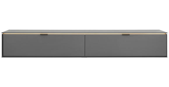 HÄNGEELEMENT in Anthrazit   - Anthrazit/Schwarz, Design, Holzwerkstoff/Metall (140/20,5/40cm) - Dieter Knoll