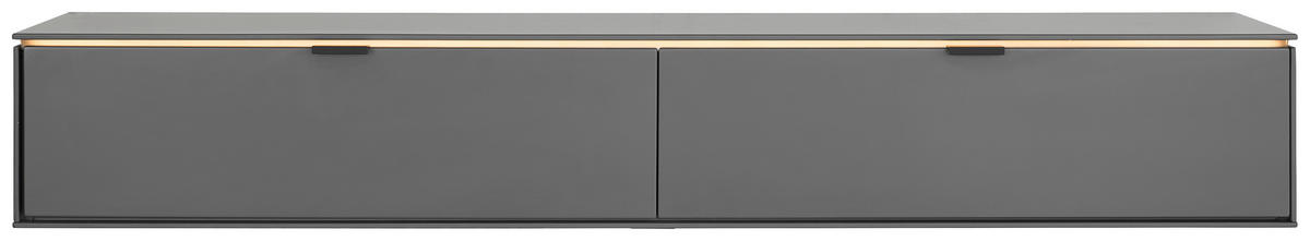 HÄNGEELEMENTAnthrazit   - Anthrazit/Schwarz, Design, Holzwerkstoff/Metall (140/20,5/40cm) - Dieter Knoll