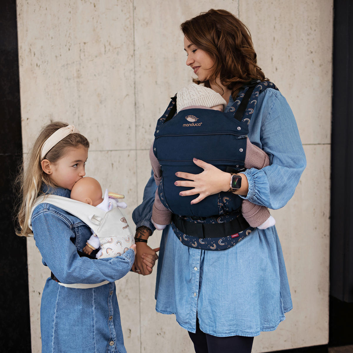 BABYTRAGE Manduca first  - Dunkelblau, Basics, Textil (One-Sizecm) - Wickelkinder Manduca