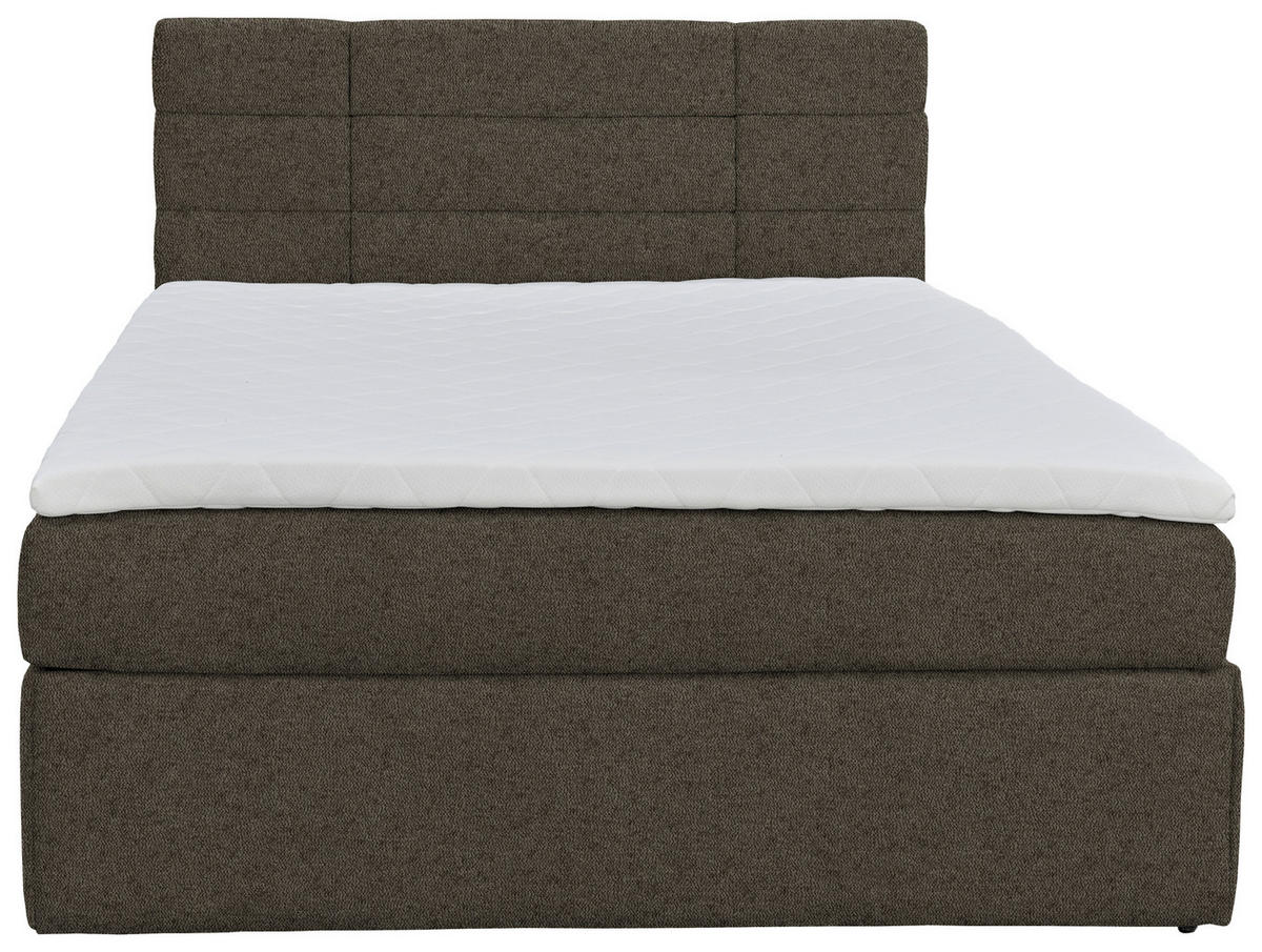 BOXBETT 140/200 cm  in Dunkelbraun  - Dunkelbraun/Schwarz, KONVENTIONELL, Holz/Kunststoff (140/200cm) - Boxxx