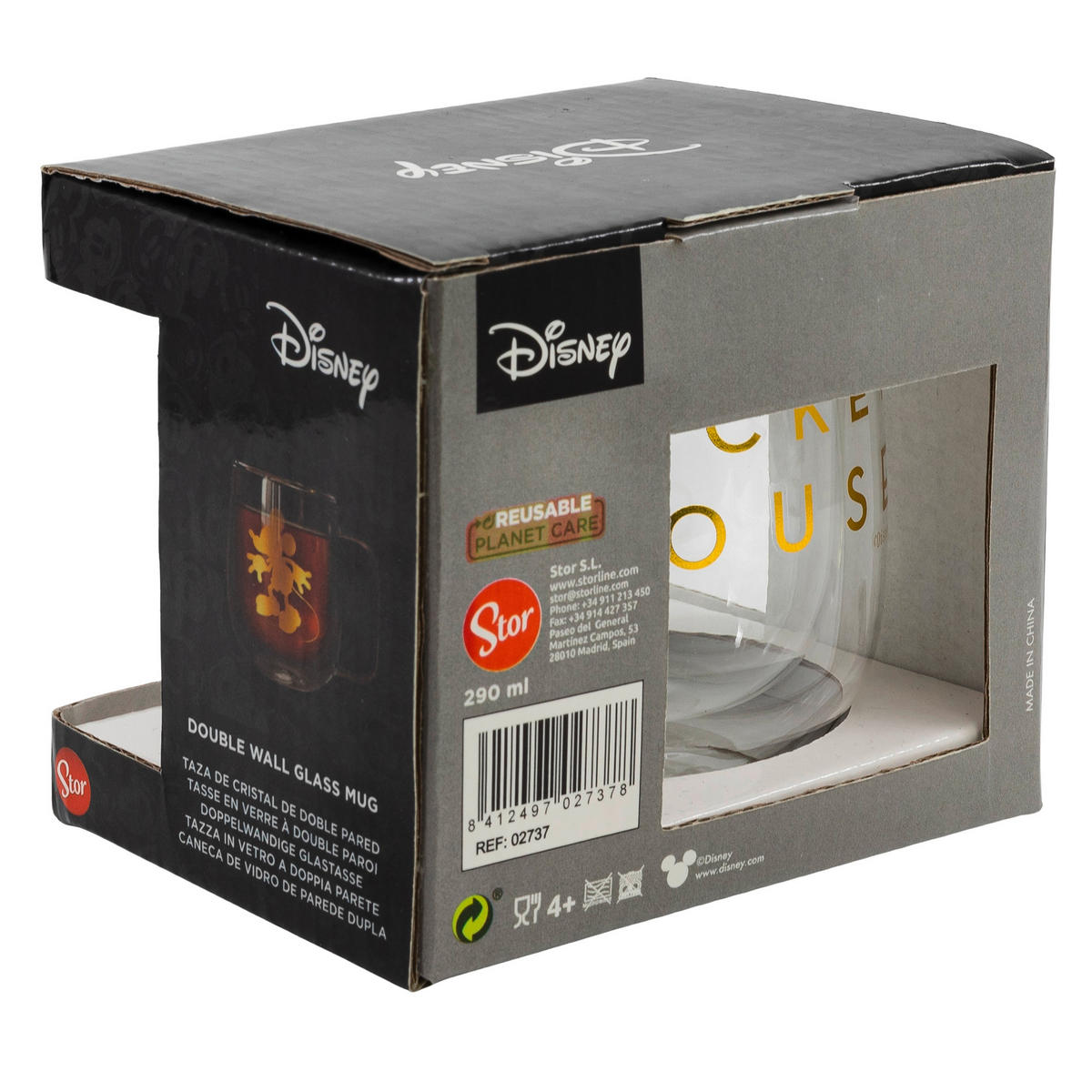 TEEGLAS Mickey Mouse   - Klar/Transparent, Design, Glas (290ml) - Disney