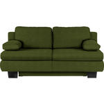 SCHLAFSOFA Flachgewebe Dunkelgrün  - Wengefarben/Dunkelgrün, KONVENTIONELL, Holz/Textil (203/94/100cm) - Novel