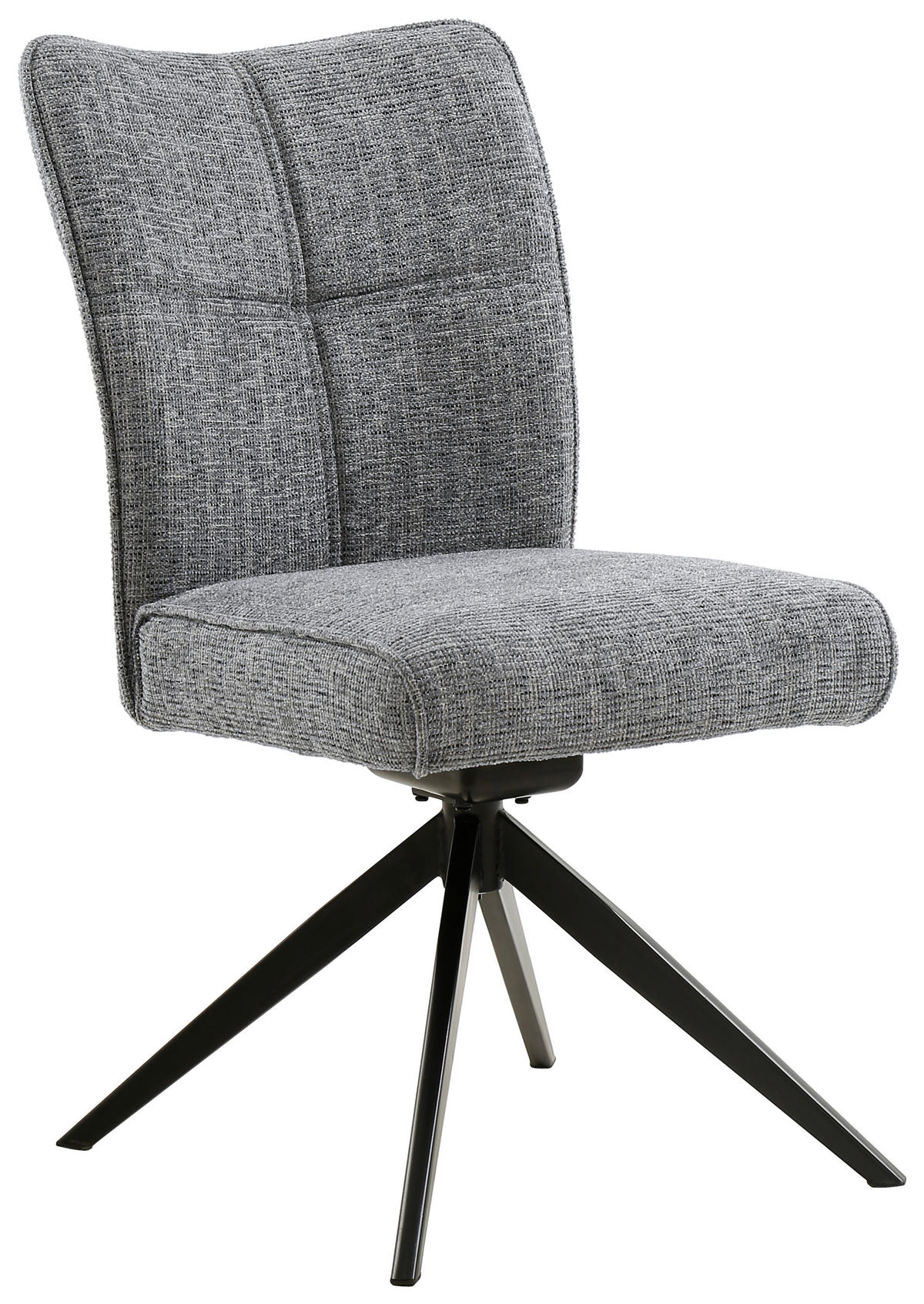 STUHL - Schwarz/Grau, Design, Textil/Metall (50/90,5/66cm) - Carryhome