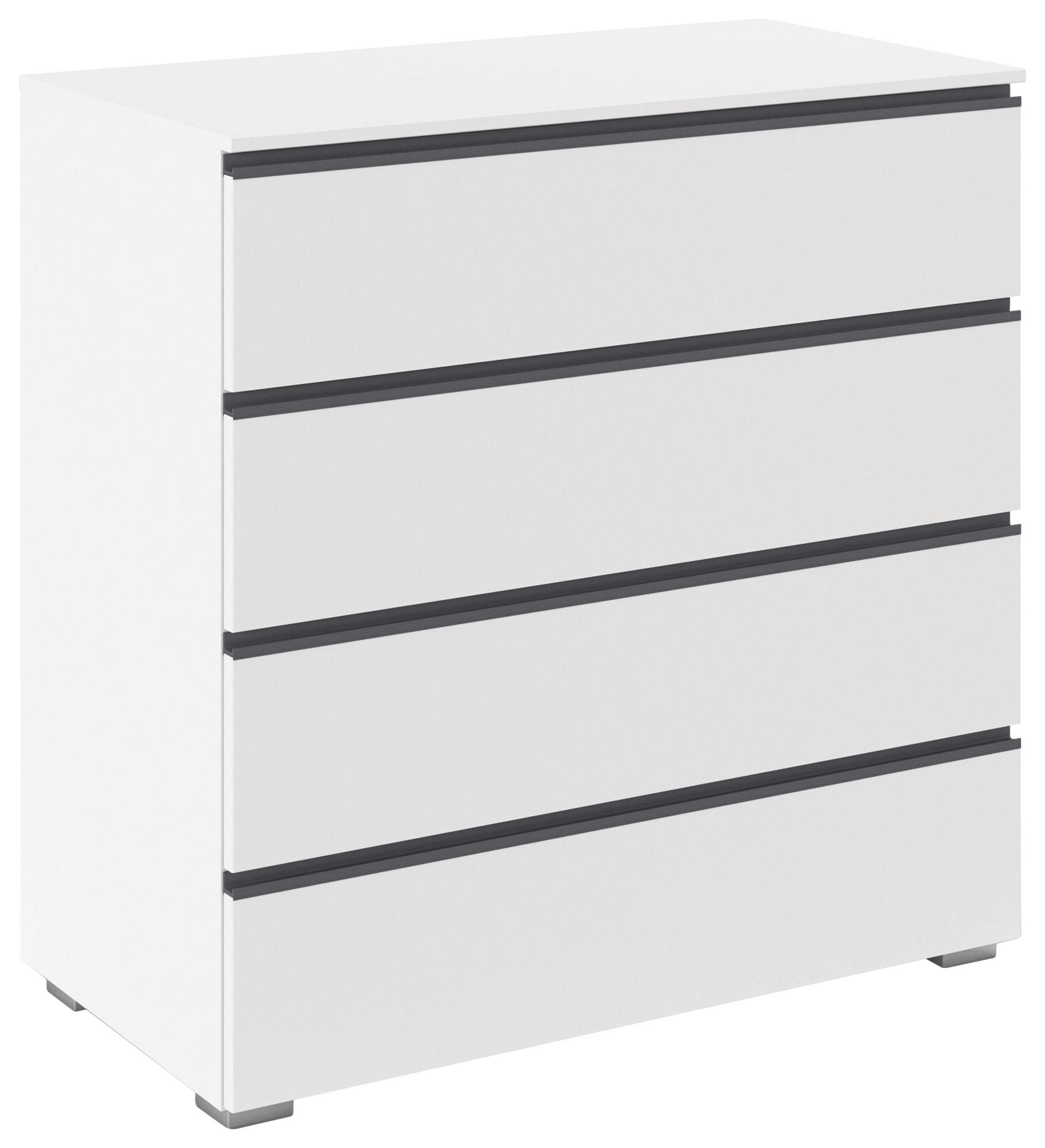 KOMMODE  in 80/81/42 cm  - Silberfarben/Graphitfarben, Trend, Holzwerkstoff/Kunststoff (80/81/42cm) - Xora