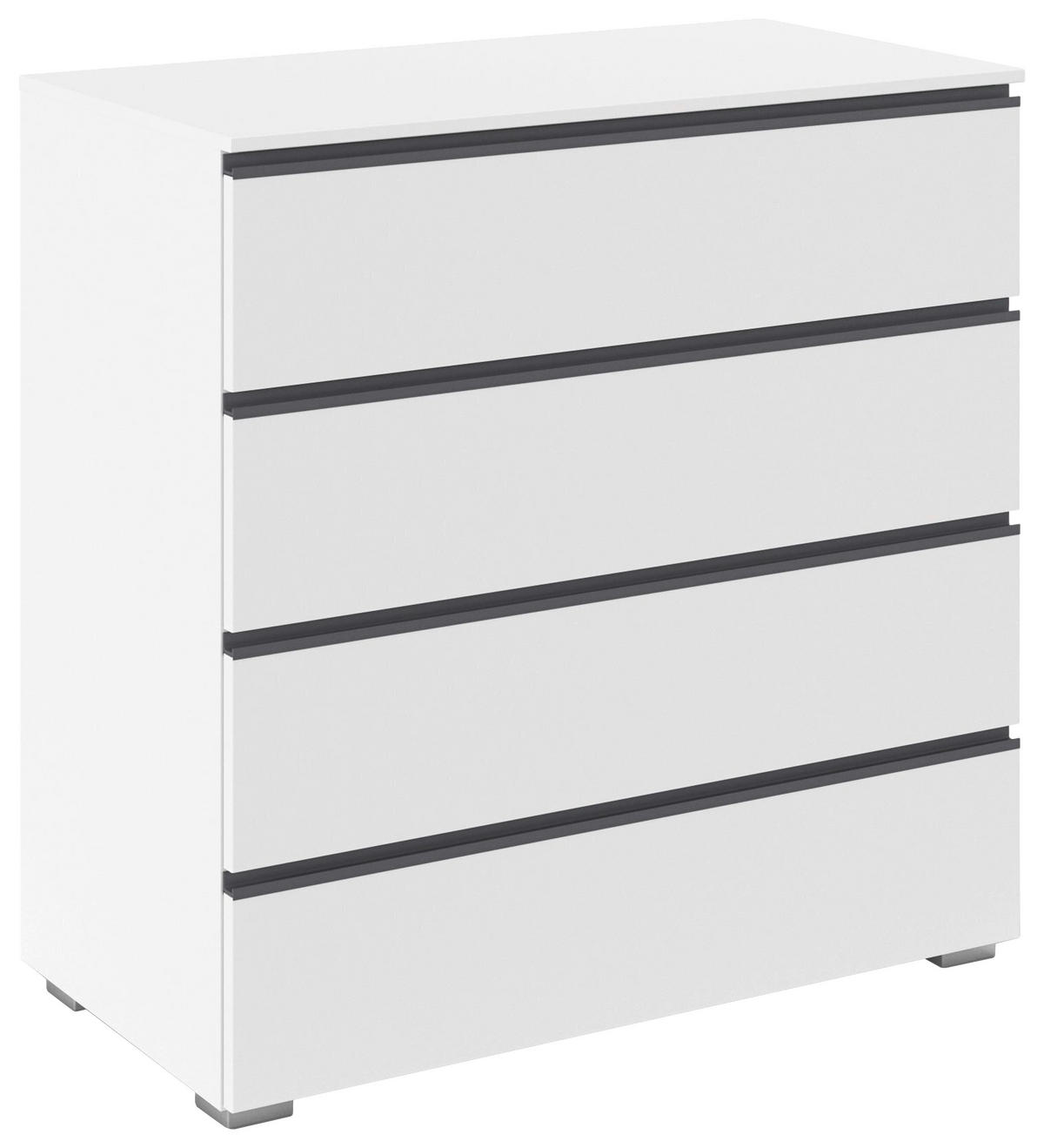 KOMMODE  in 80/81/42 cm  - Silberfarben/Graphitfarben, Trend, Holzwerkstoff/Kunststoff (80/81/42cm) - Xora