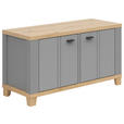 GARDEROBENBANK  in 94/51/38 cm  - Graphitfarben/Eiche Artisan, LIFESTYLE, Holzwerkstoff/Kunststoff (94/51/38cm) - Hom`in