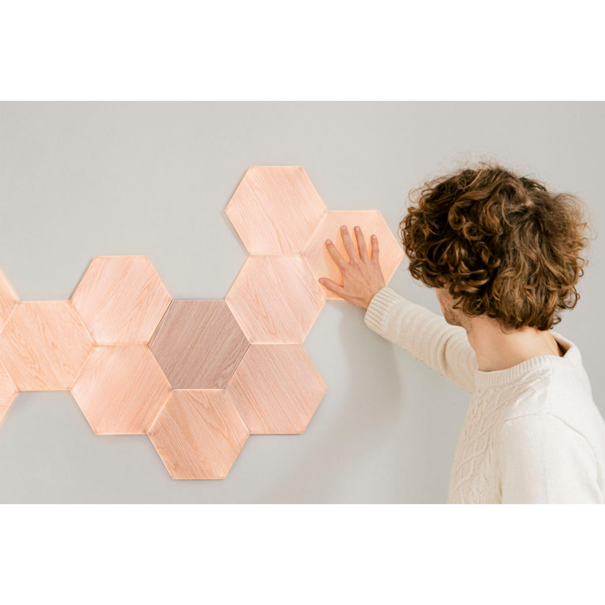NANOLEAF HEXAGONS 13ER NANOLEAF WOOD LOOK HEXAGONS 23/0,6/20 cm   - Braun/Naturfarben, Basics, Kunststoff (23/0,6/20cm)