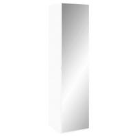 KLEIDERSCHRANK in Weiss  - Weiss/Edelstahlfarben, Design, Glas/Holzwerkstoff (51,3/213,6/59,3cm) - Cantus