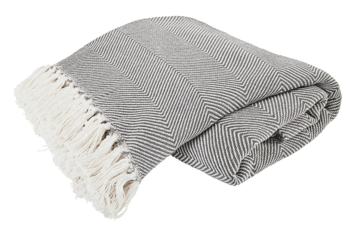 TAGESDECKE 280/250 cm  - Grau, Basics, Textil (280/250cm)