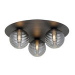DECKENLEUCHTE  38/15 cm    - Schwarz, Trend, Glas/Metall (38/15cm) - Novel