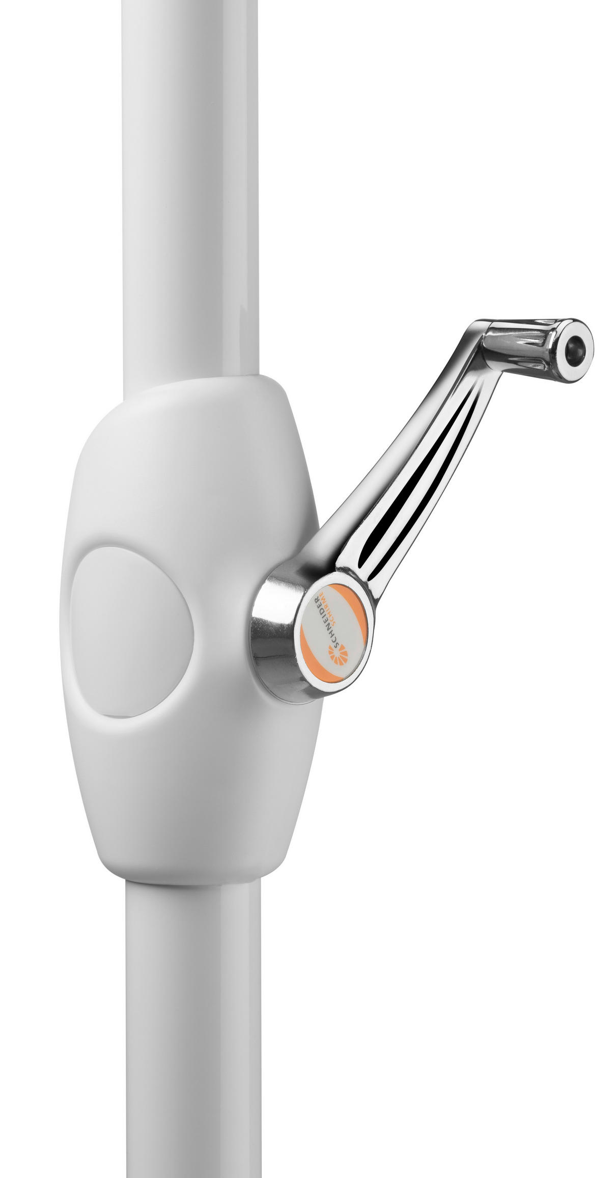 SLUNEČNÍK 200/250/300 cm - bílá/terracotta, Basics, kov/textil (200/250/300cm)