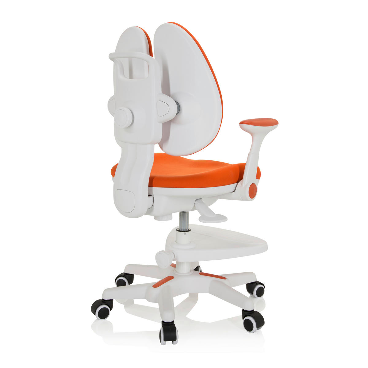JUGENDDREHSTUHL  in Netzbespannung Orange, Weiß  - Orange/Weiß, MODERN, Kunststoff/Textil (56/88/52cm) - MID.YOU