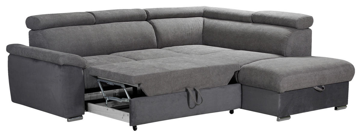 SJEDEĆA GARNITURA drvo, tekstil  siva   - siva, Moderno, drvo/tekstil (242/205cm) - Hom`in