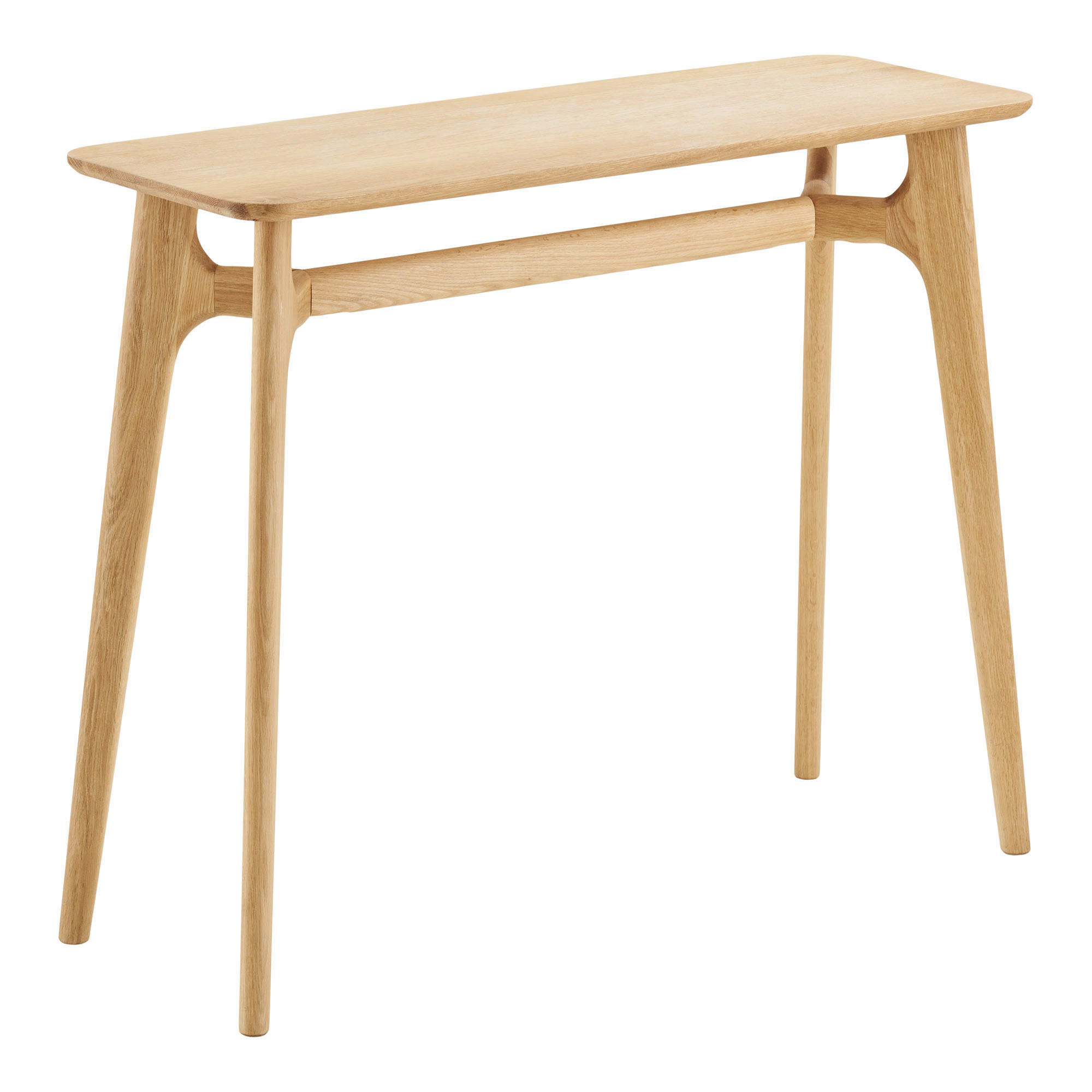 KONSOLENTISCH Eiche massiv Perlmutt  - Perlmutt, Trend, Holz (100/81/35cm) - Boxxx