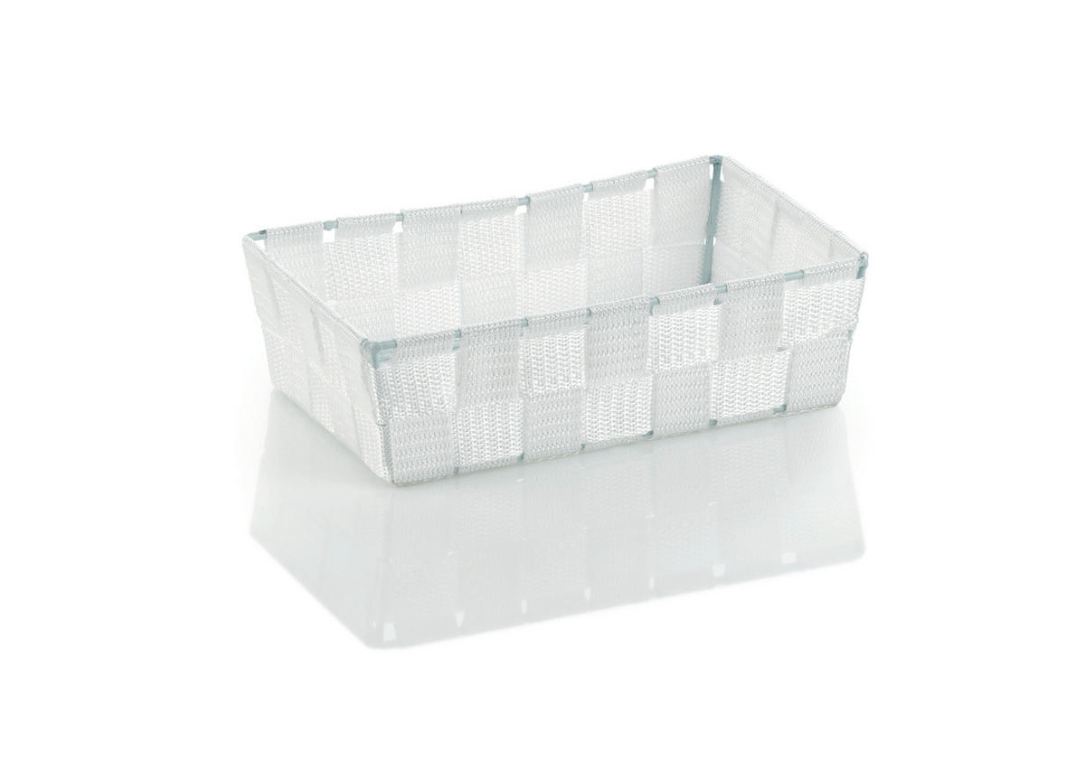 KOŠARA ALVARO, BELA   23/15/6 cm     - bela, Konvencionalno, umetna masa (23/15/6cm) - Kela