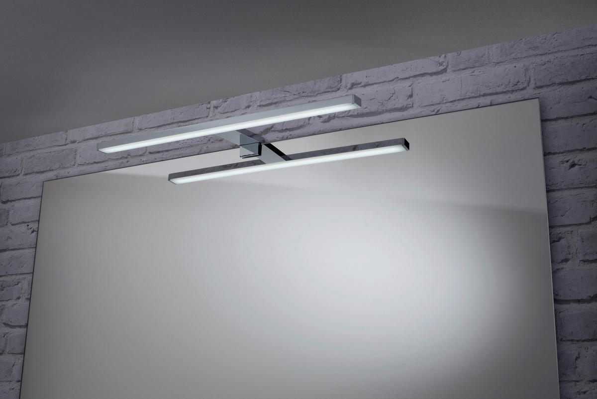 BADEZIMMER 4-teilig  in 60 cm  - Chromfarben/Weiß Hochglanz, MODERN, Holzwerkstoff/Stein (60cm) - MID.YOU