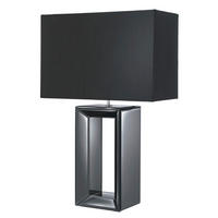 SVJETILJKA STOLNA Mirror  - crna, Design, staklo/tekstil (38/25/58cm)