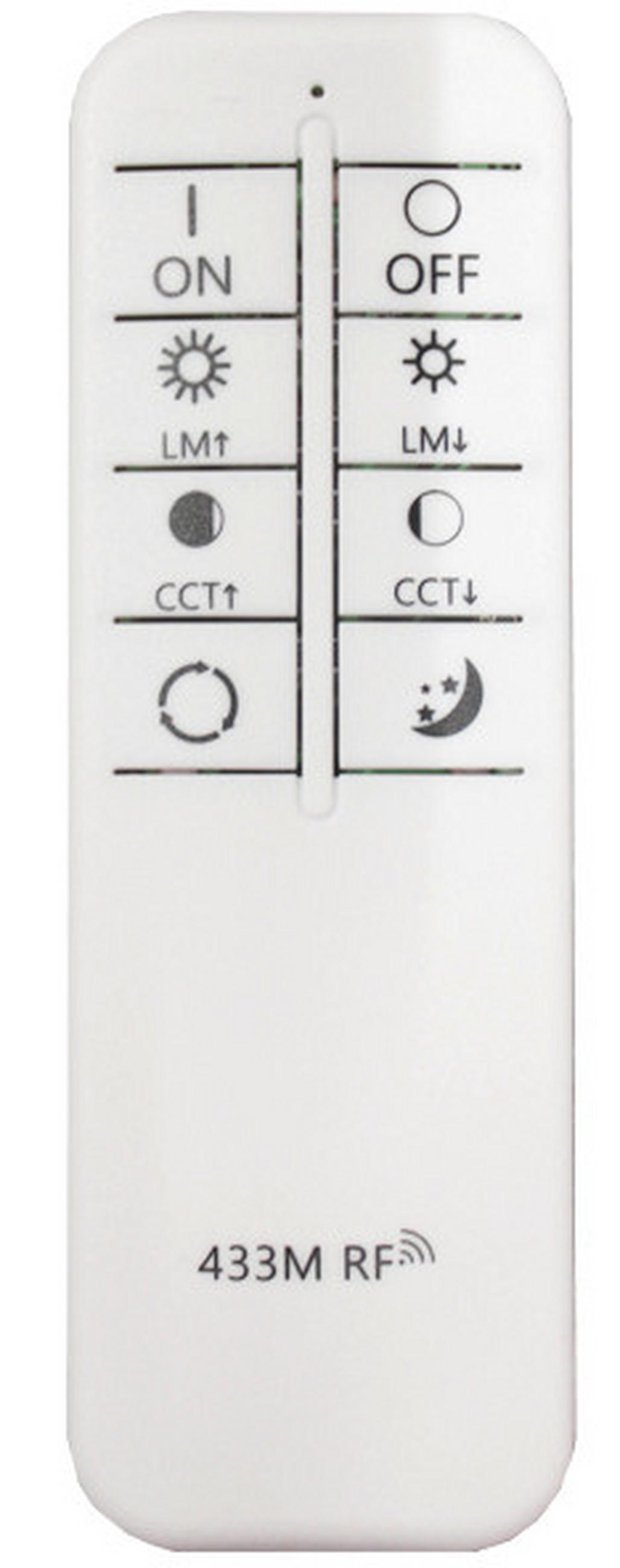STOLNÍ LED LAMPA, dálkový ovladač, 25/46 cm  - šedá/bílá, Design, sklo (25/46cm) - Globo