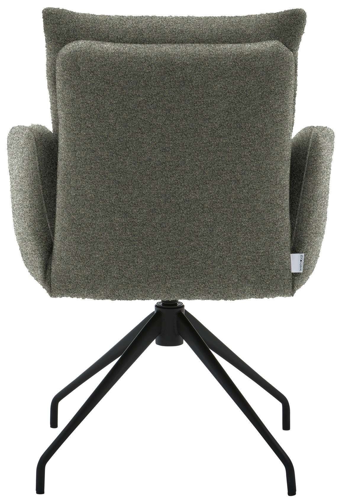 ARMLEHNSTUHL Teddystoff  - Greige/Schwarz, Design, Textil/Metall (62/86/68cm) - Welnova