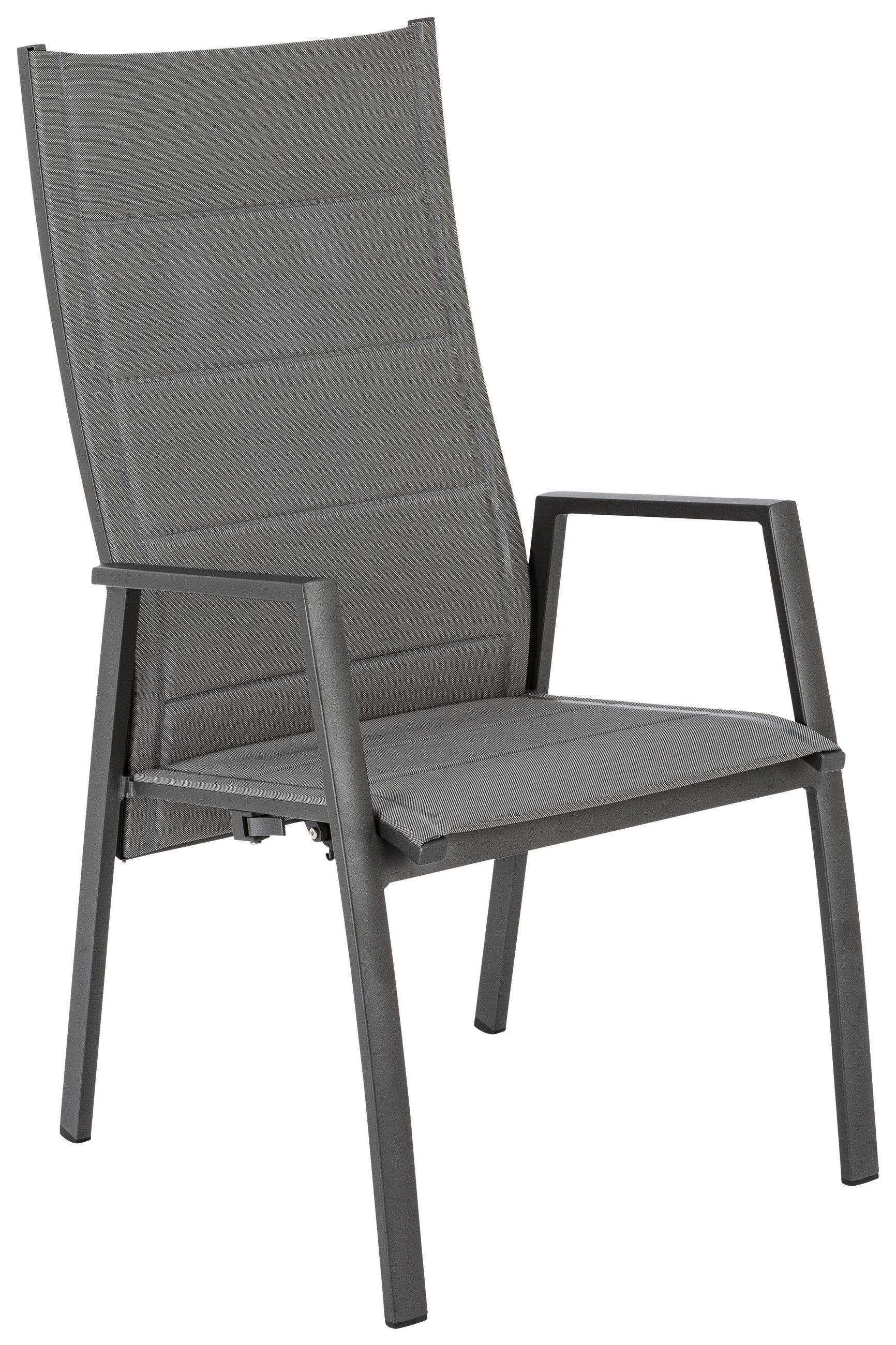 GARTENSESSEL Aluminium Anthrazit, Dunkelgrau  - Dunkelgrau/Anthrazit, KONVENTIONELL, Textil/Metall (56/110/65cm) - Ambia Garden