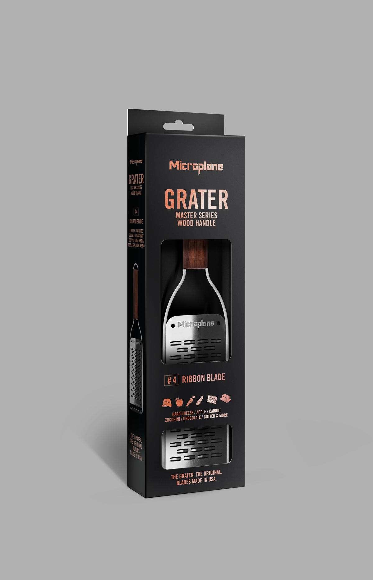 RENDE - boja oraha, Osnovno, drvo/metal (30,4/6,3/1,8cm) - MICROPLANE