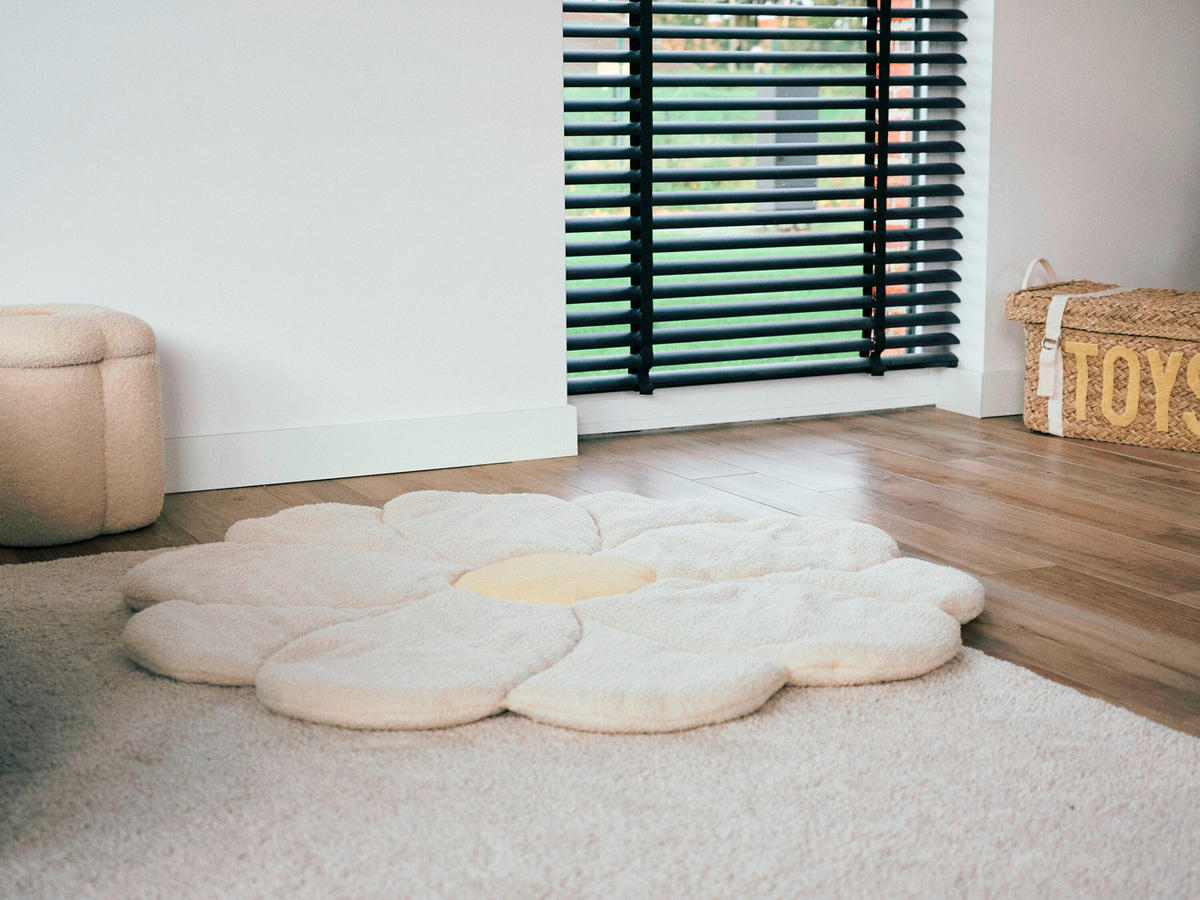KRABBELDECKE 110/110 cm  - Gelb/Weiß, KONVENTIONELL, Textil (110/110cm) - Childhome