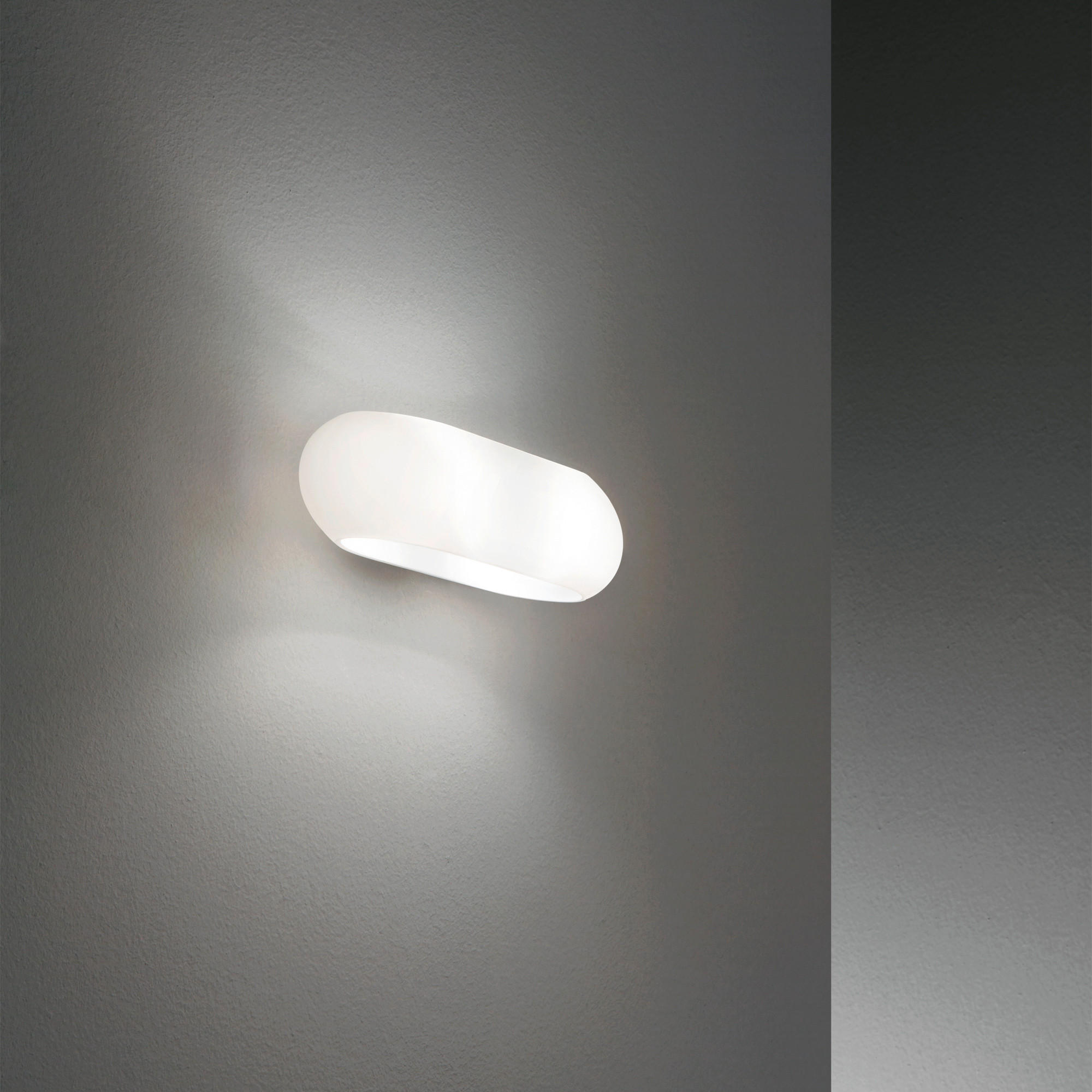 WANDLEUCHTE 28/6,5/10 cm   - Chromfarben/Weiß, Design, Glas (28/6,5/10cm) - Ideal Lux