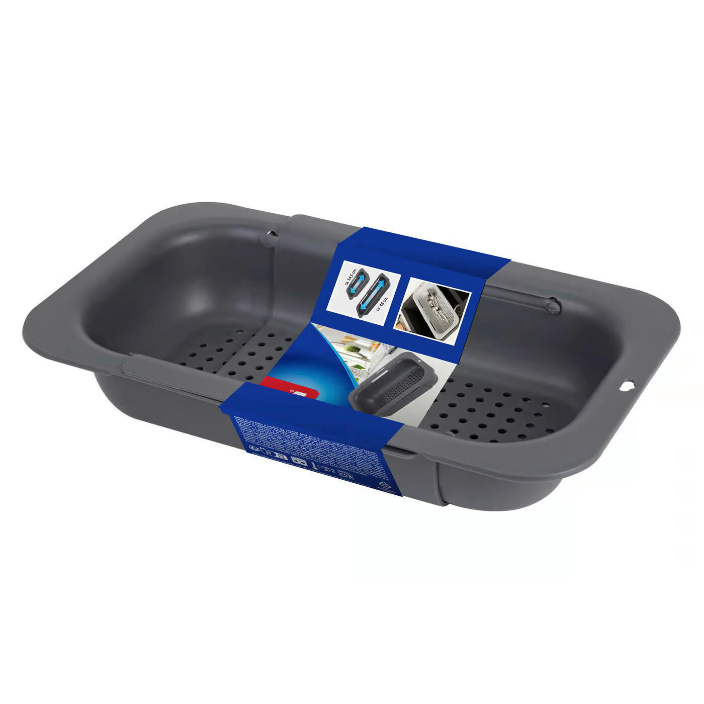 EDÉNYCSEPEGTETŐ - antracit, műanyag (48/20cm) - Vileda