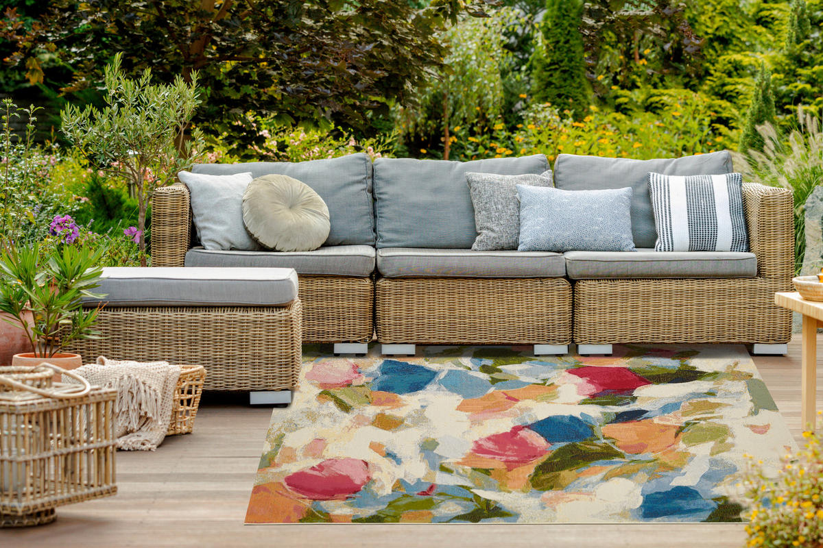 OUTDOORTEPPICH  für Terrasse und Balkon 160/235 cm Caria Multicolor  - Multicolor, Trend, Kunststoff/Textil (160/235cm) - Ambia Garden