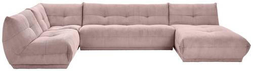 WOHNLANDSCHAFT in Cord Altrosa  - Altrosa, Trend, Textil (210/390/185cm) - Livetastic