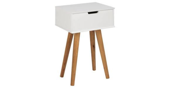 NACHTKÄSTCHEN in Weiß, Eichefarben - Eichefarben/Weiß, Design, Holz/Holzwerkstoff (40/61,5/30cm) - Carryhome