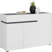 KOMODA   120,2/80,1/42,6 cm   antracit, bijela  - bijela/crna, Design, drvni materijal/plastika (120,2/80,1/42,6cm) - Voleo
