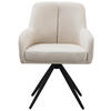 ARMLEHNSTUHL  in Eisen Webstoff  - Beige/Schwarz, MODERN, Holz/Textil (62/83/62cm) - Livetastic