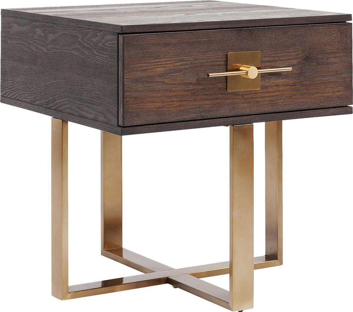 KOMMODE  in 55/60/55 cm  - Messingfarben/Braun, Trend, Holzwerkstoff/Metall (55/60/55cm) - Kare-Design