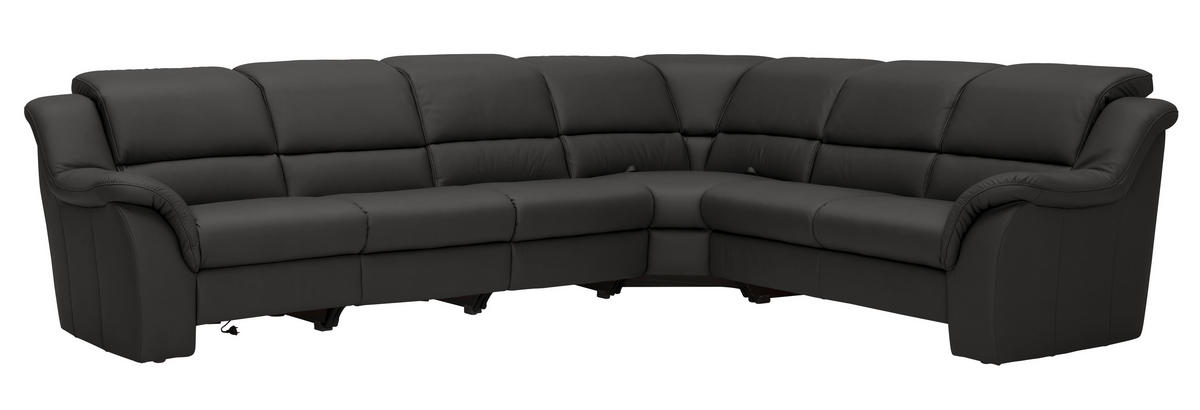 ECKSOFA  in Echtleder Grau  324/260 cm  - Chromfarben/Grau, KONVENTIONELL, Leder/Kunststoff (324/260cm) - Cantus