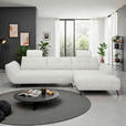 ECKSOFA  in Chenille Elfenbein  313/215 cm  - Elfenbein/Schwarz, KONVENTIONELL, Textil/Metall (313/215cm) - Hom`in
