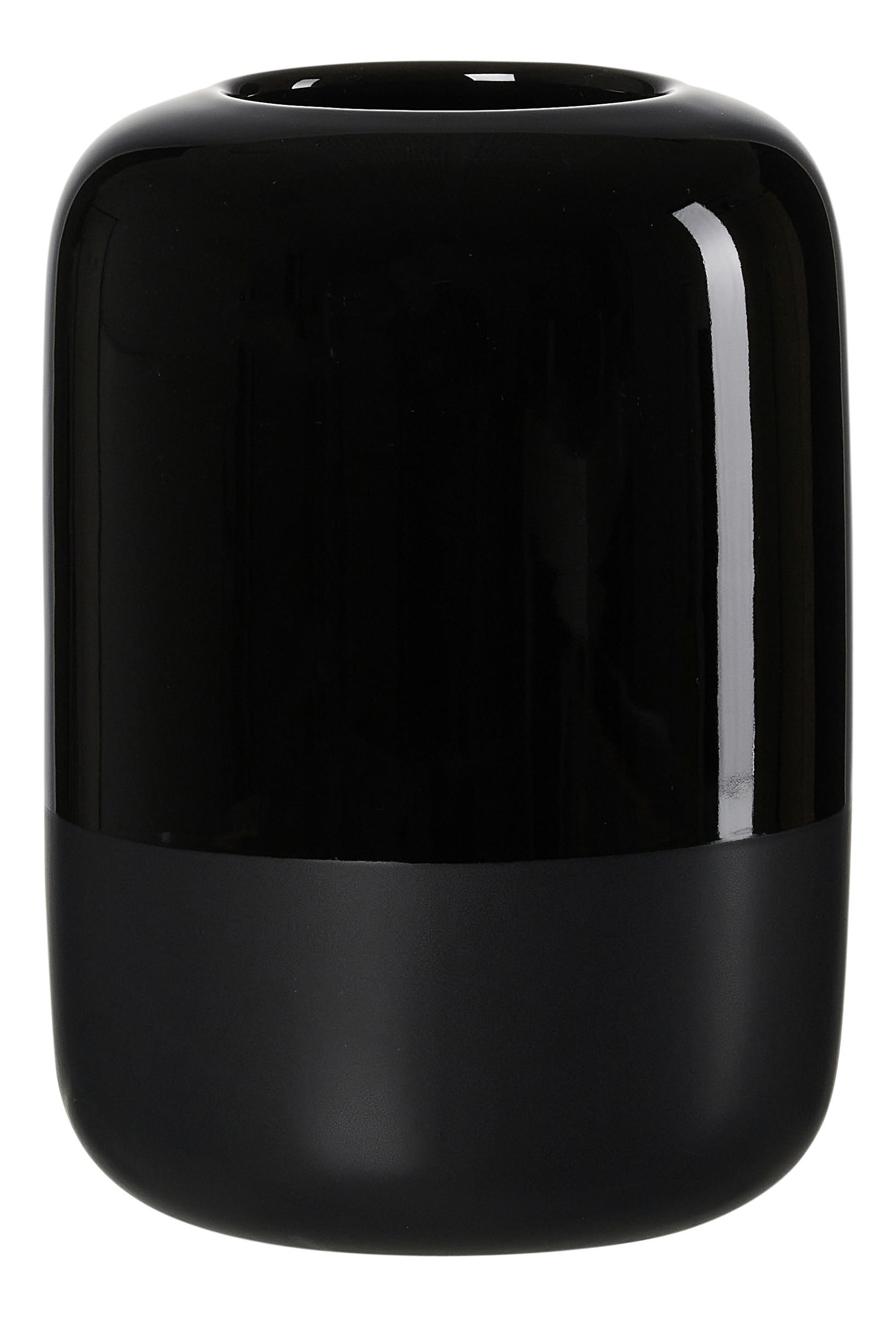 VASE 20 cm  - Schwarz, Basics, Keramik (14,5/14,5/20cm)