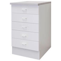 SCHUBKASTENUNTERSCHRANK 50/85/50 cm  in Weiß  - Hellgrau/Weiß, KONVENTIONELL, Holzwerkstoff/Kunststoff (50/85/50cm) - FlexWell