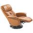 RELAXSESSEL Echtleder - Edelstahlfarben/Braun, KONVENTIONELL, Leder/Metall (83/113/88cm) - MUSTERRING