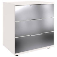 NACHTSCHRANK 52/58/38 cm  - Klar/Schwarz, MODERN, Glas/Holzwerkstoff (52/58/38cm) - MID.YOU