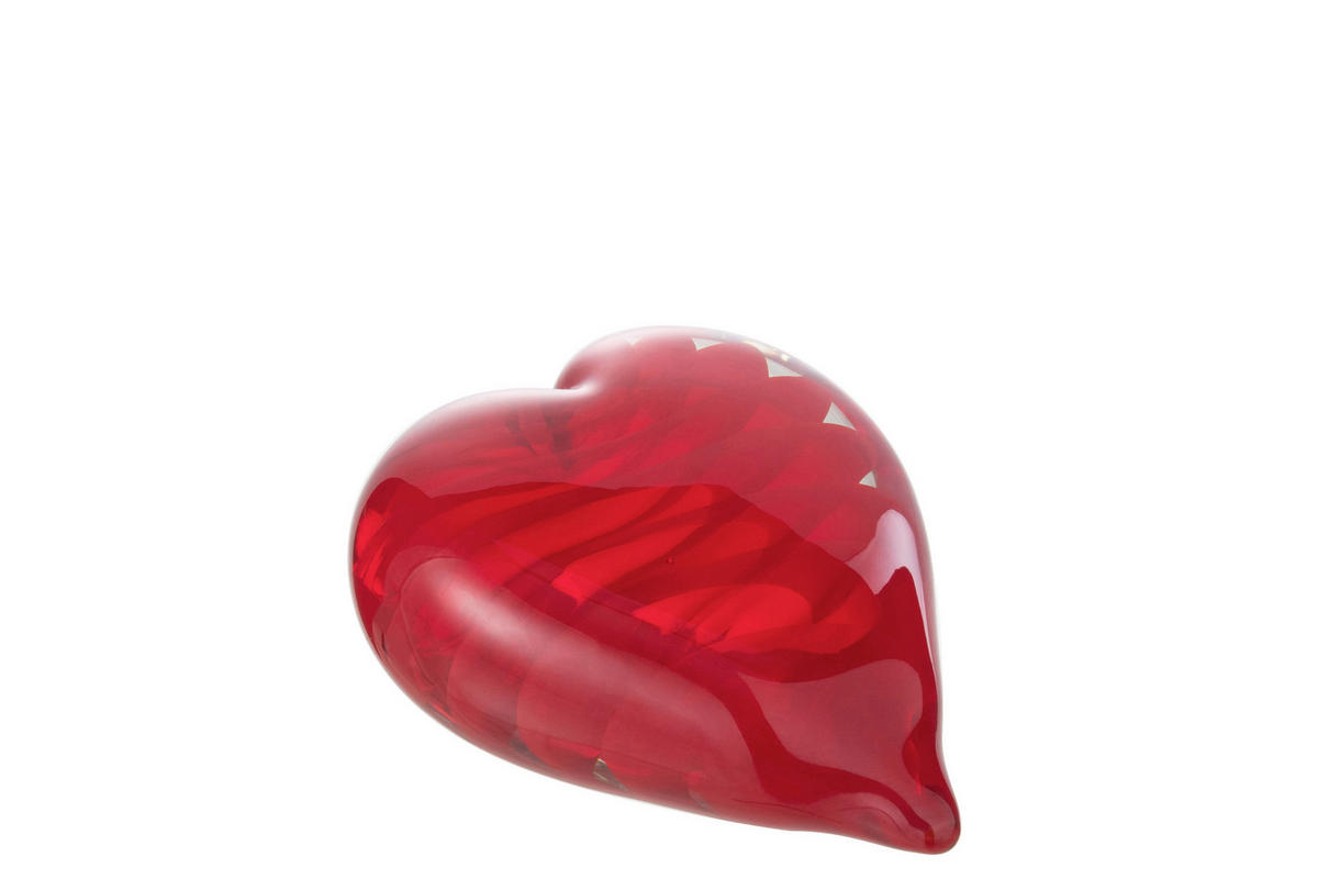 BRIEFBESCHWERER 8,5/3,5/10,5 cm Rot  - Rot, Basics, Glas (8,5/3,5/10,5cm)