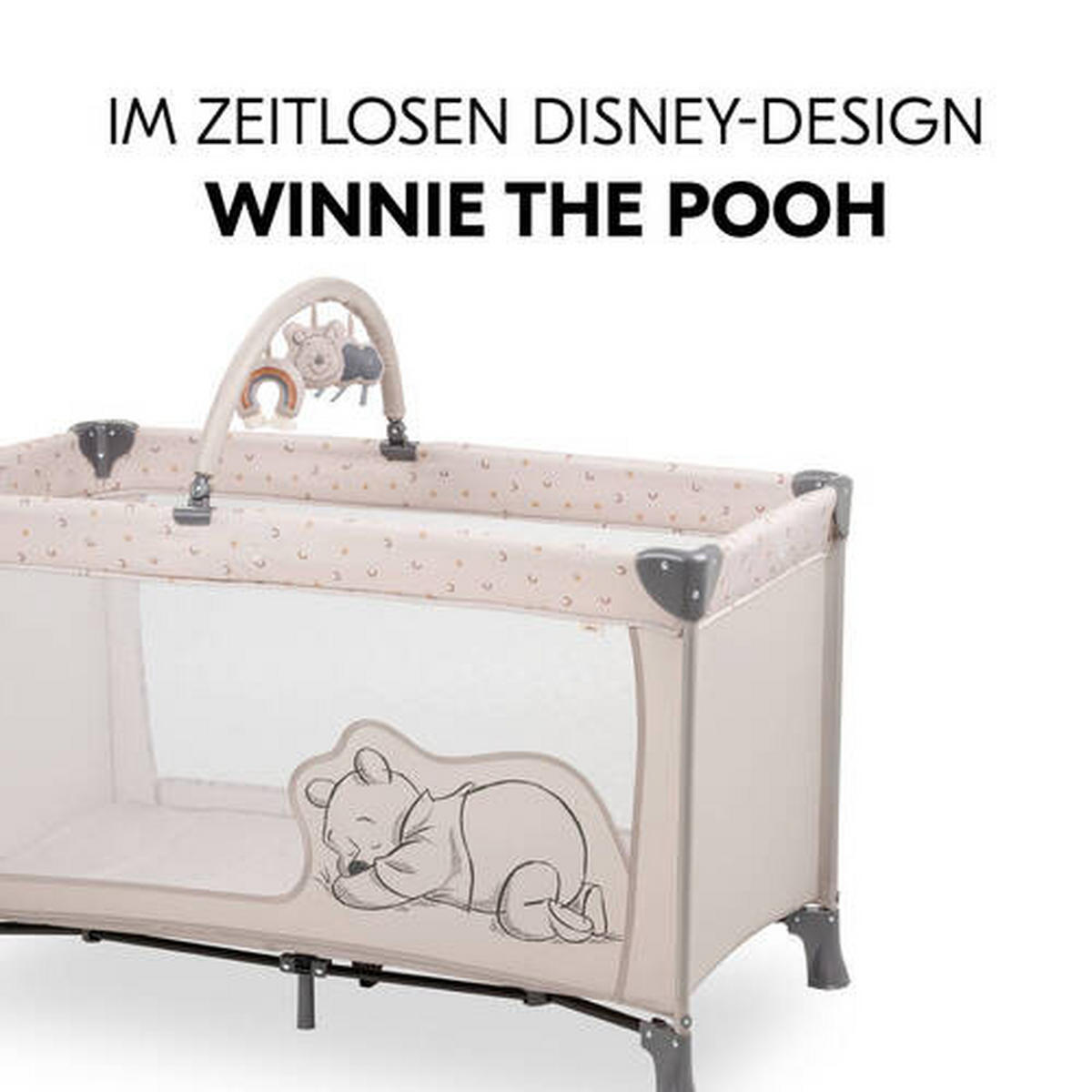 REISEBETT Dream N Play Go Disney   - Beige/Grau, Basics, Kunststoff/Textil (65/106.5/125cm) - Hauck