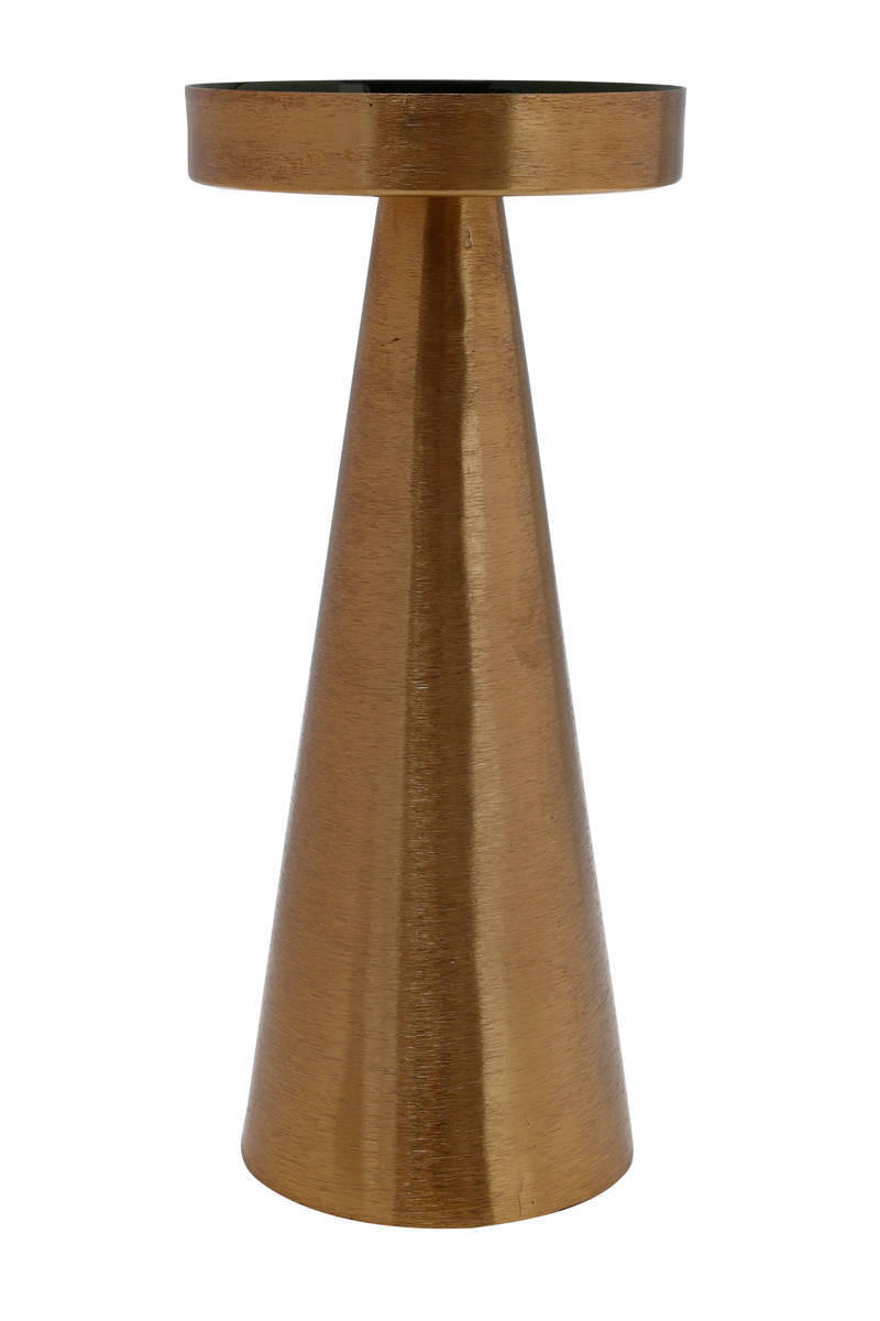 KERZENHALTER - Dunkelgrün/Goldfarben, Trend, Metall (11/29,5/11cm)